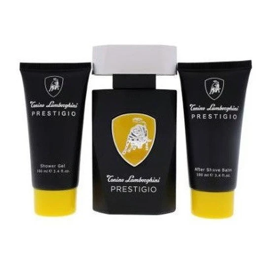 Lamborghini Prestigio Gift Set 125ml Eau De Toilette + 100ml Shower Gel + 100ml Aftershave Balm