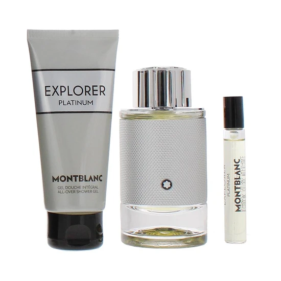 Montblanc Explorer Platinum Gift Set 100ml EDP + 100ml Shower Gel + 7.5ml EDP