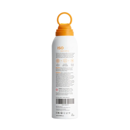 ISOCLEAN ISOSKIN Halo SPF 50 Spray UVA/UBV Protection