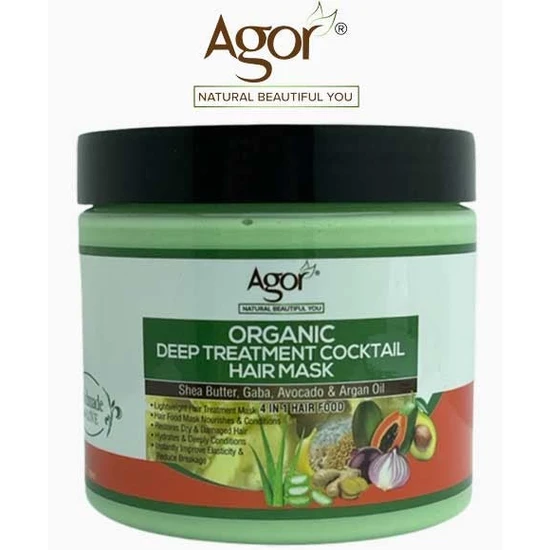 Agor Organic Deep Treatment Cocktail 4 In 1 Hair Mask 430ml