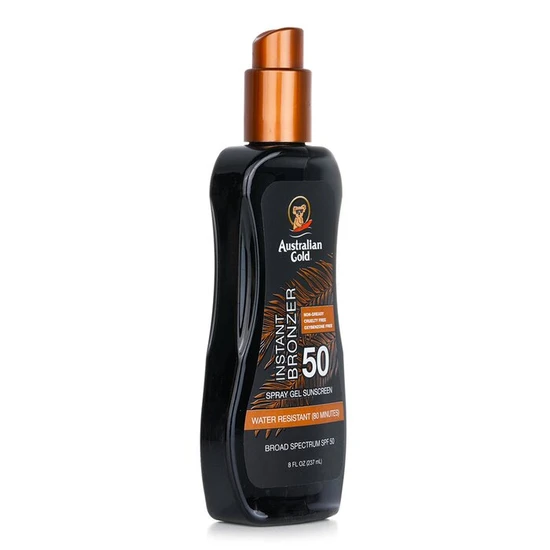 Australian Gold Spray Gel Sunscreen SPF 50 With Instant Bronzer 237ml