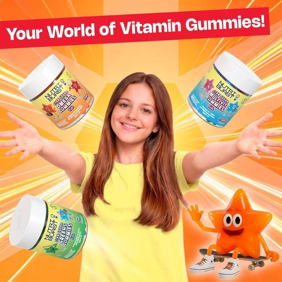 Nutriburst Kids Star Squad Omega Gummies 60 Gummies
