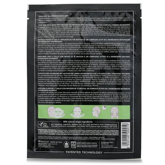 Teaology Matcha Tea Superfood Face & Neck Mask 21ml