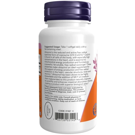 NOW Foods Ubiquinol 100mg - 60 Softgels