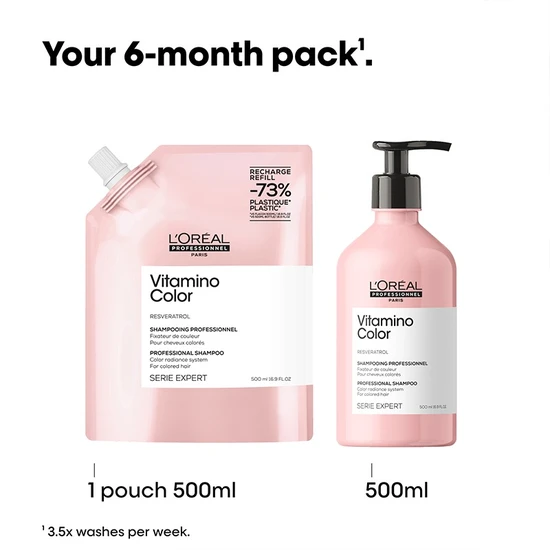 L'Oréal Professionnel Vitamino Colour Shampoo 500ml - Refill