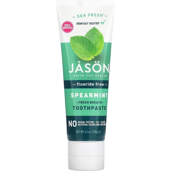 JASON Sea Fresh Fluoride Free Spearmint Toothpaste 119g