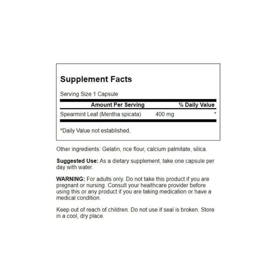 Swanson Full Spectrum Spearmint Leaf 400mg Capsules 60 Capsules