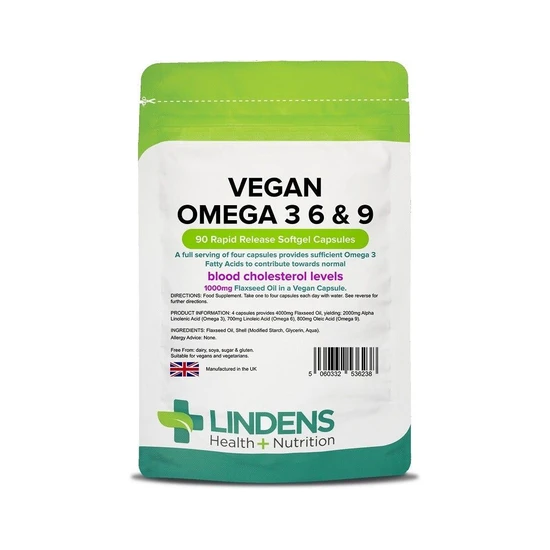 Lindens Vegan Omega 3-6-9 Capsules 90 Capsules