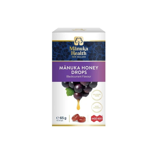 Manuka Health MGO 400+ Manuka Honey Drops With Blackcurrant 65g