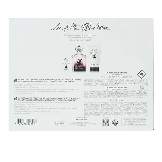 GUERLAIN La Petite Robe Noir Eau De Parfum 50ml, Body Lotion 75ml Gift Set 50ml