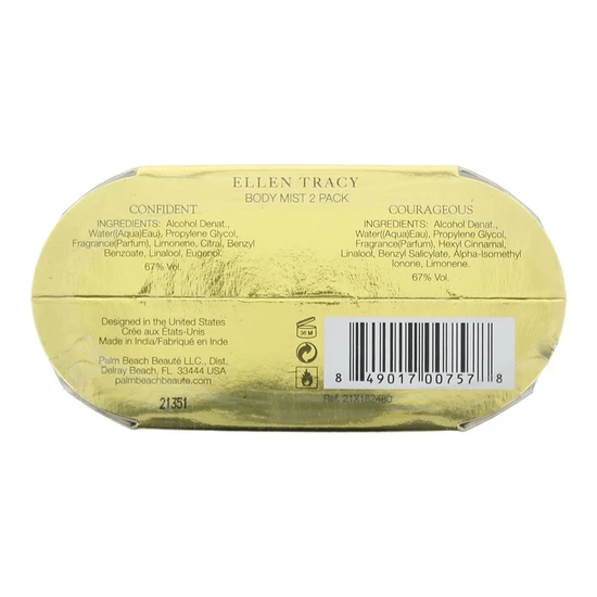 Ellen Tracy Body Mist Gift Set 236ml Confident Body Mist + 236ml Courageous Body Mist