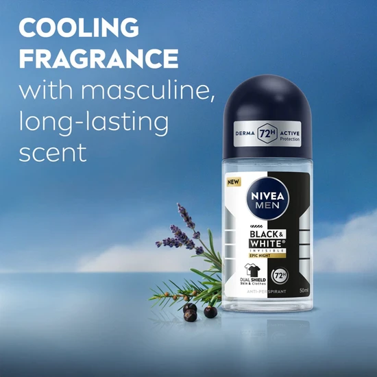 Nivea Men Black & White Invisible Epic Night Anti-Perspirant Roll-On 50ml