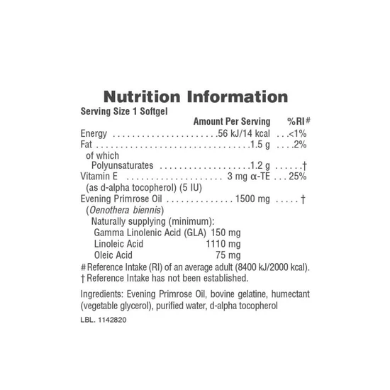 Nature's Plus Ultra Evening Primrose Oil 1,500mg 60 Softgels