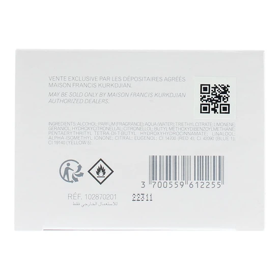 Maison Francis Kurkdjian A La Rose Eau De Parfum 70ml