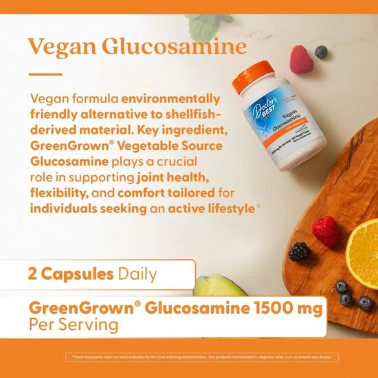 Doctor's Best Vegan Glucosamine Sulphate With GreenGrown 750mg - 180 Vcaps