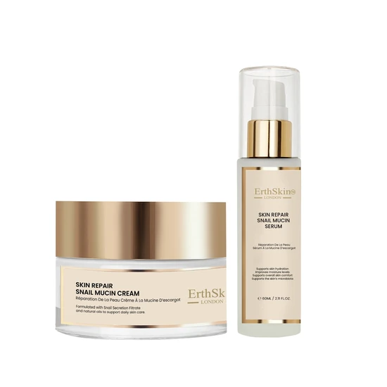Erth Skin London Skin Repair Snail Mucin Cream + Skin Repair Snail Mucin Serum 50ml + 60ml