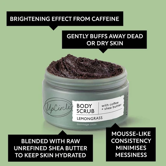 UpCircle Beauty Coffee Body Scrub With Lemongrass 220ml
