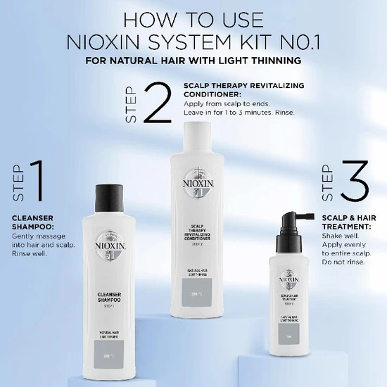 Nioxin System 1 Scalp Therapy Revitalising Conditioner For Natural Hair With Light Thinning 300ml