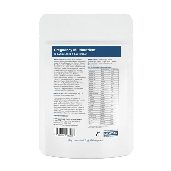 Dr Vegan Pregnancy Multinutrient Capsules 60 Capsules
