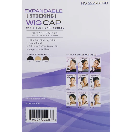 Magic Collection Ultra Thin Expandable Stocking Wig Cap 2 pcs / 2225 Black
