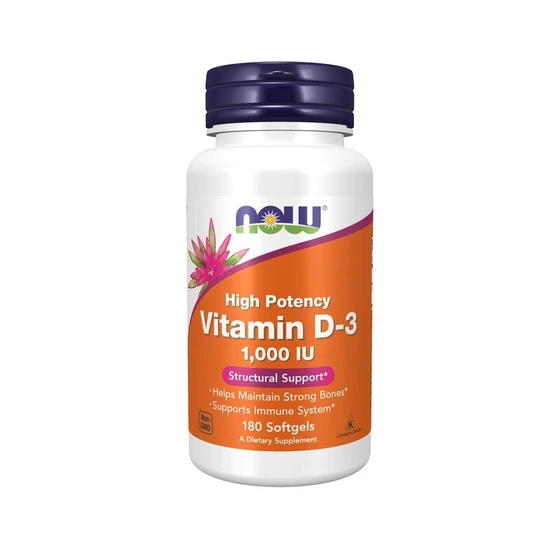 NOW Foods Vitamin D-3 1000iu 180 Softgels