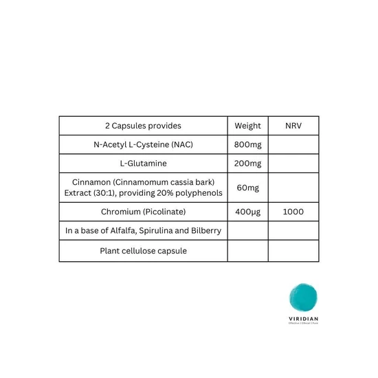 Viridian NAC+ Veg Capsules 60 Capsules