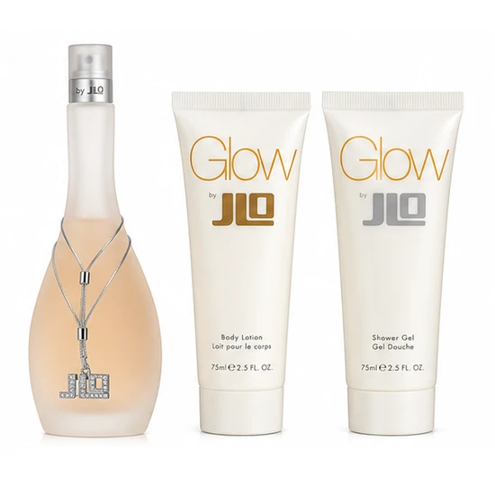 Jennifer Lopez Glow Gift Set 50ml Eau De Toilette + 75ml Shower Gel + 75ml Body Lotion