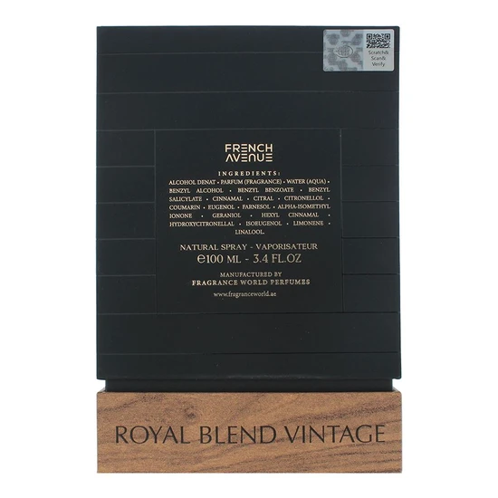 French Avenue Royal Blend Vintage Extrait De Parfum 100ml