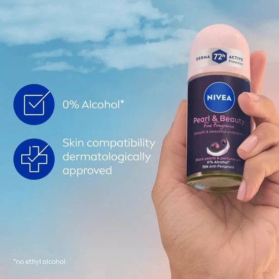 Nivea Pearl & Beauty Fine Fragrance 72h Anti-Perspirant Roll-On 50ml