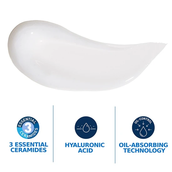 CeraVe Oil Control Gel-Cream Moisturiser With Oil Absorbing Technology & Ceramides For Combination & Oily Skin 52ml