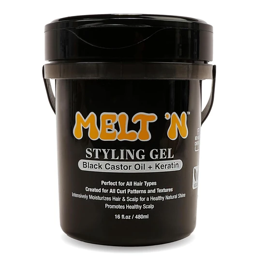 Ebin New York Melt N Black Castor Oil Keratin Styling Gel 2423ml