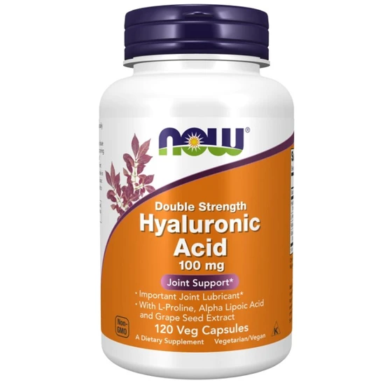 NOW Foods Hyaluronic Acid 100mg Double Strength 120 Capsules