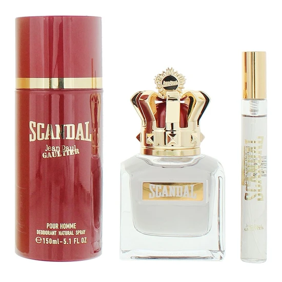 Jean Paul Gaultier Scandal Pour Homme Eau De Toilette Gift Set 50ml Eau De Toilette + 10ml Eau De Toilette + 150ml Deodorant Spray