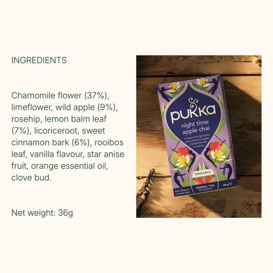 Pukka Organic Night Time Apple Chai Teabags 80 Teabags