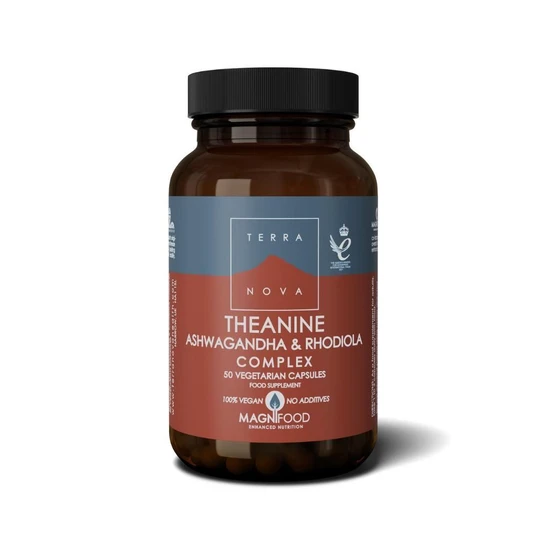Terranova Theanine, Ashwagandha & Rhodiola Complex 50 Capsules