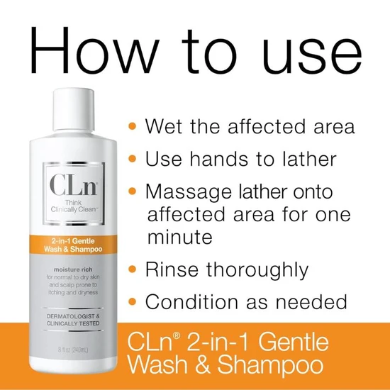 CLn Skin Care CLn 2 In 1 Gentle Wash & Shampoo 240ml