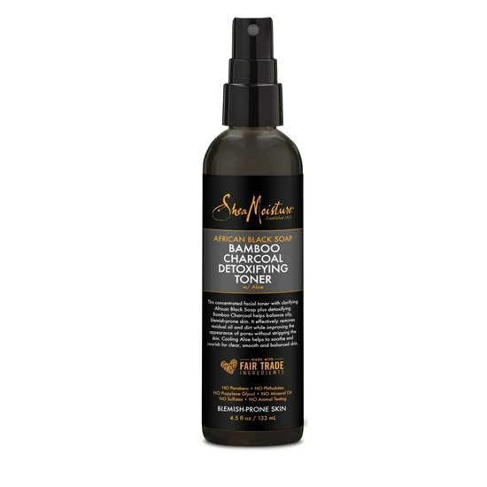 Shea Moisture African Black Soap Bamboo Charcoal Detoxifying Toner 133ml