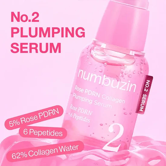 Numbuzin No. 2 Rose PDRN Collagen Plumping Serum 30ml