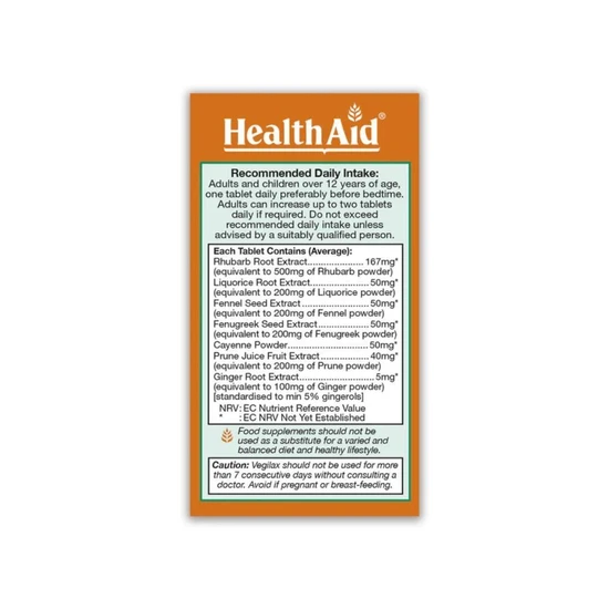 Health Aid Vegilax Tablets 30 Tablets