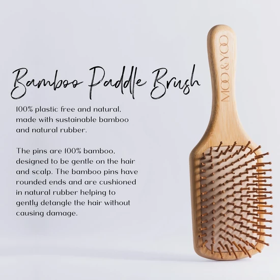 Moo & Yoo Bamboo Paddle Brush