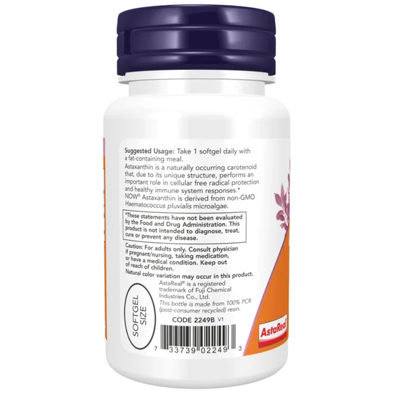 NOW Foods Astaxanthin 10mg - 60 Softgels
