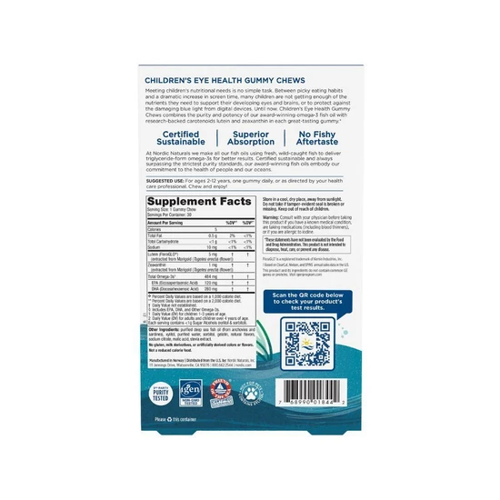 Nordic Naturals Children's Eye Health Strawberry Lemonade Gummies 30 Gummies