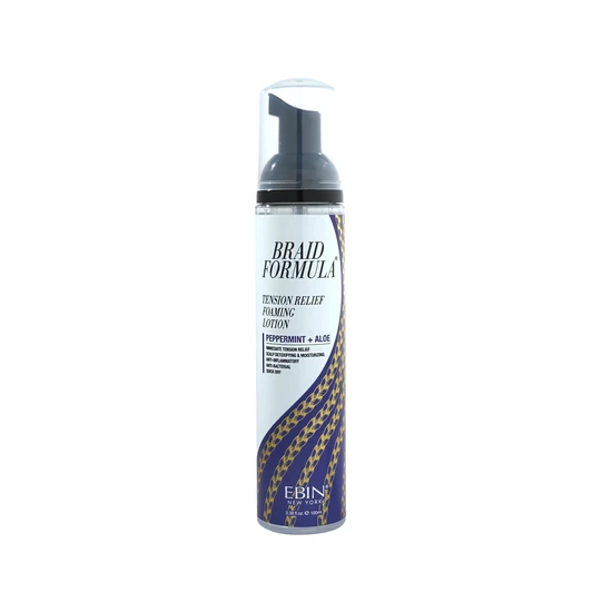 Ebin New York Braid Formula Tension Relief Foaming Lotion Peppermint & Aloe 250ml