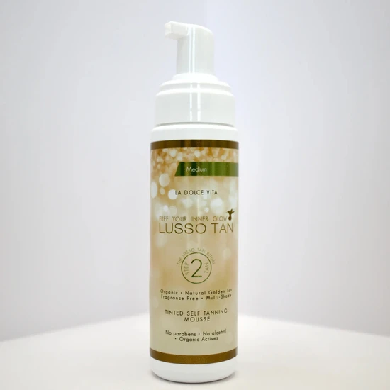 Lusso Tan Tinted Self Tanning Mousse Dark