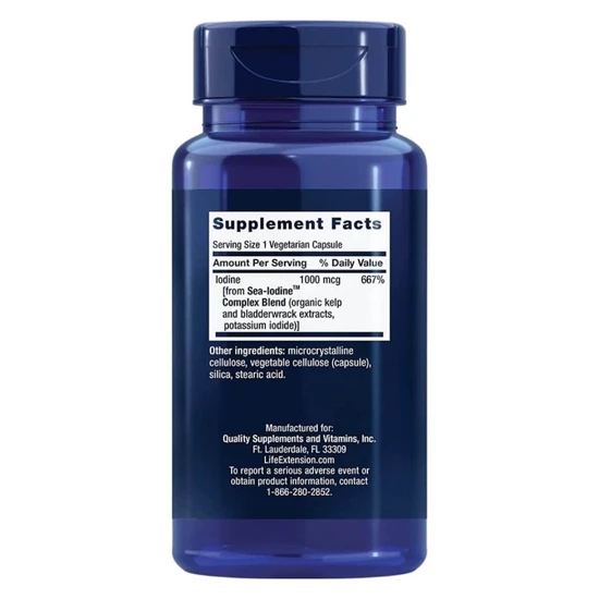 Life Extension Sea Iodine 1000mcg Vegicaps 60 Vegicaps