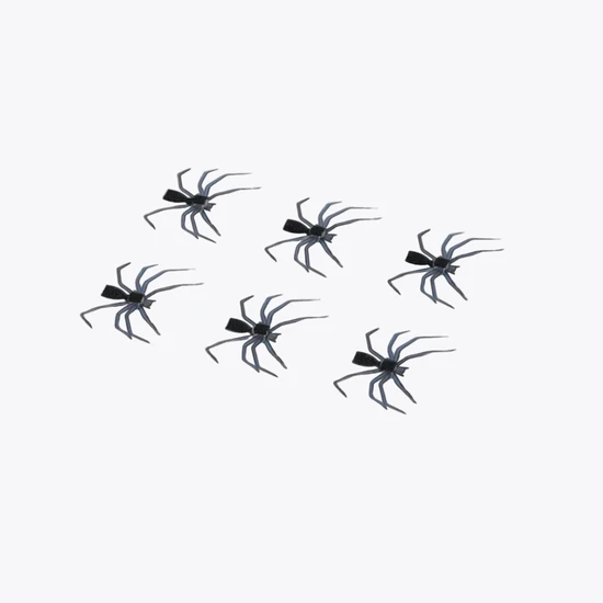 Smiffys Make-Up FX 3d Spider Stickers Black