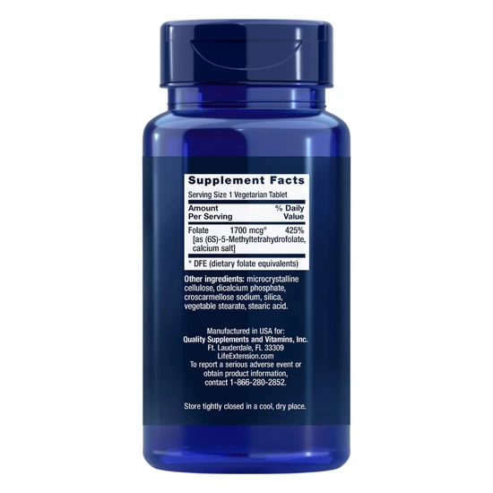 Life Extension Optimised Folate 1700mcg Vegicaps 100 Vegicaps