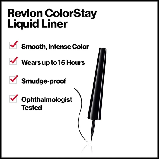 Revlon Colourstay Long Lasting Waterproof Liquid Eyeliner Blackest Black