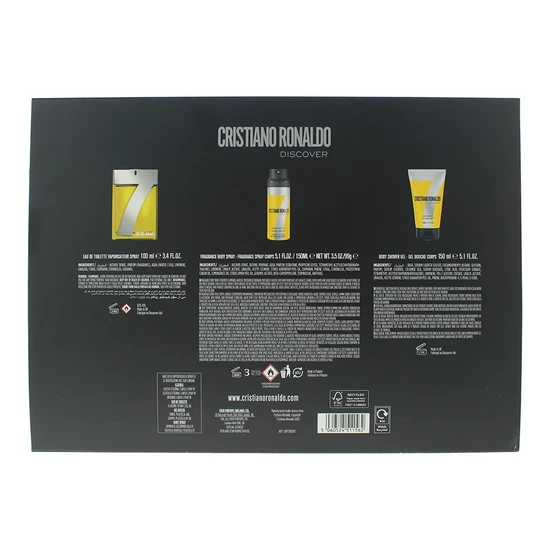 Cristiano Ronaldo Cr7 Discover Eau De Toilette Gift Set 100ml
