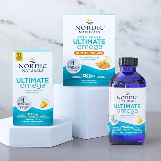 Nordic Naturals Ultimate Omega 1280mg Lemon 120 Softgels